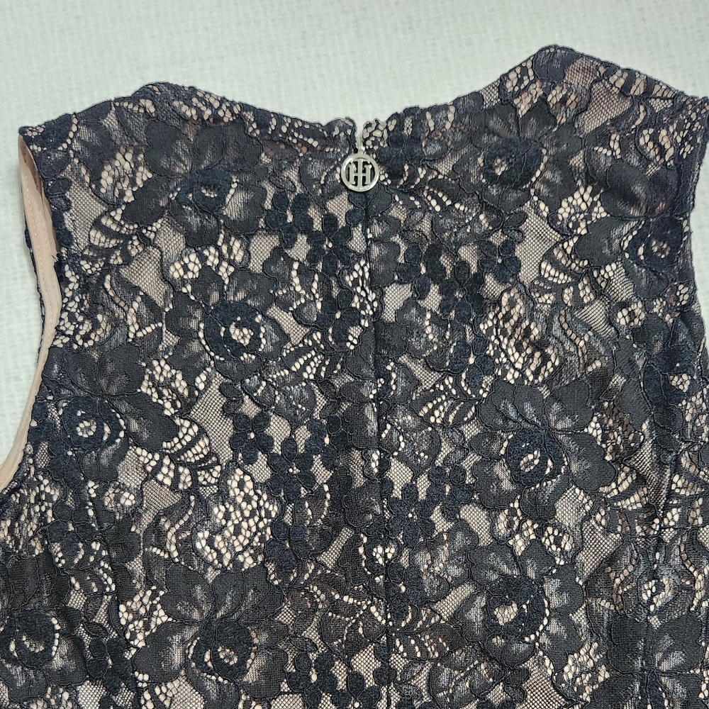 Tommy Hilfiger Women's Floral Black Lace Dress Size 4 - Picture 6 of 9